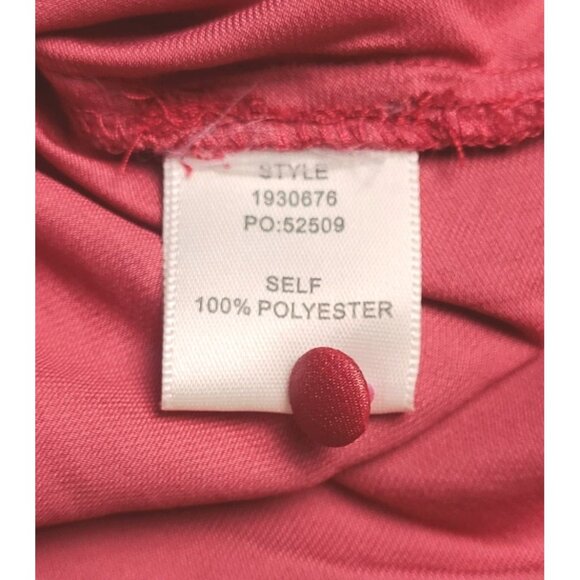 Current Air Red Long Sleeve Blouse With Ruched Cuffs Size Medium - Picture 5 of 9